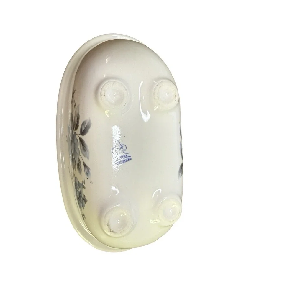 VB Athena Soap Dish, Clawfoot Bathtub, Ceramic,‎ Floral Design, Vintage